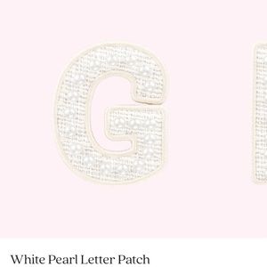 Stoney Clover Lane Letter G Patch Pearl Pink Ivory White